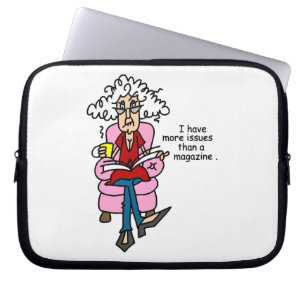 Fler problem än ett magasin Humor Laptop Sleeve