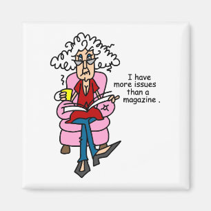 Fler problem än ett magasin Humor Magnet