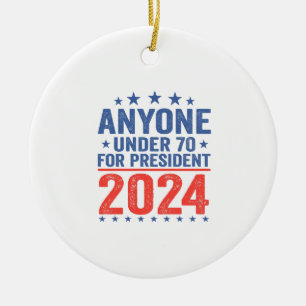 Fler under 70 år till president 2024 julgransprydnad keramik