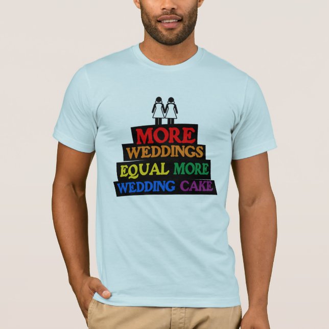 FLER VIGSLAR BETYDER MER VIGSELKAKA LESBISK -.pn T Shirt (Framsida)