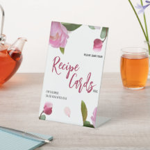 Flera blommiga bröllopsreceptkort