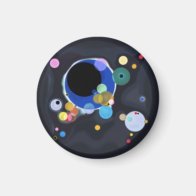 Flera cirklar, Vassily Kandinsky digitalt Magnet (Framsidan)
