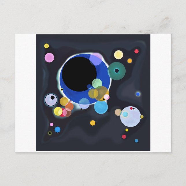 Flera cirklar, Vassily Kandinsky digitalt Vykort (Framsida)
