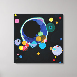 Flera cirklar vid Wassily Kandinsky Canvastryck