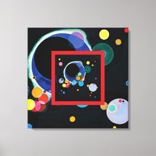 Flera cirklar vid Wassily Kandinsky Canvastryck