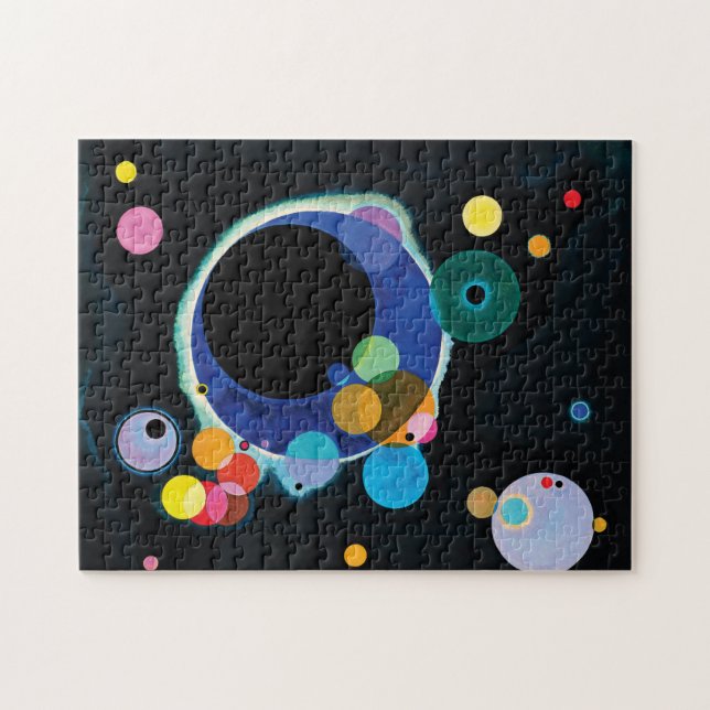 Flera cirklar vid Wassily Kandinsky Pussel (Horisontell)