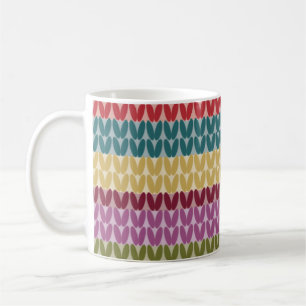 Flera Färgader med kannigt Stil-randat Kaffemugg