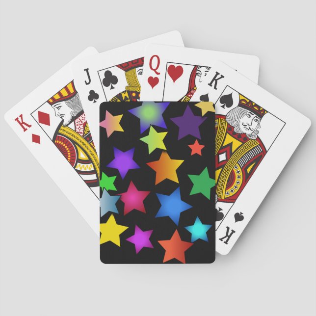 Flera Färgader Spel Kort (Baksidan)