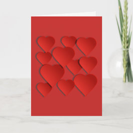 Flera Hearts Valentine Day Card Helgkort