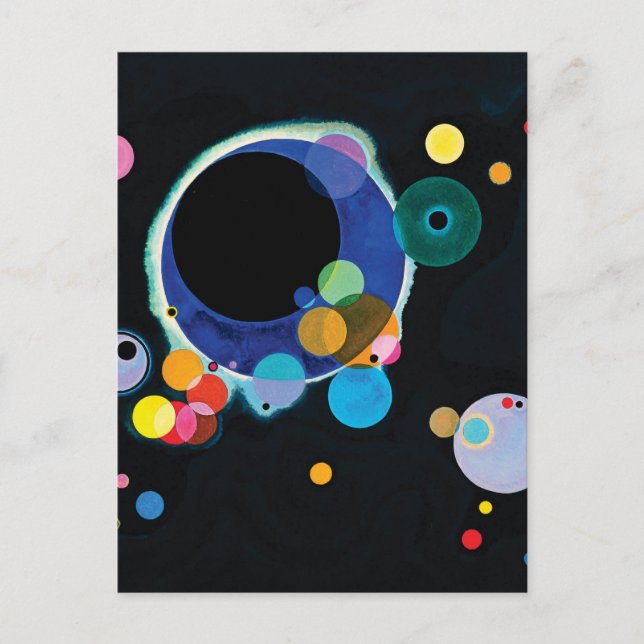 Flera kretsar av Wassily Kandinsky Vykort (Framsida)