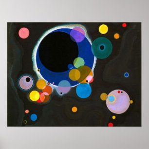 Flera kretsar Wassily Kandinsky Poster