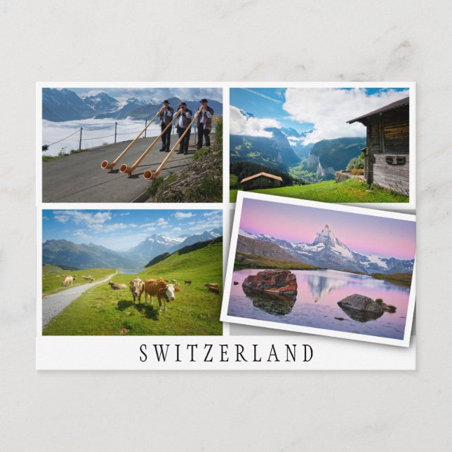 Flera landskap i Schweiz Vykort (Framsida)