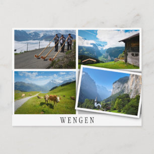 Flera landskap i Wengen Vykort