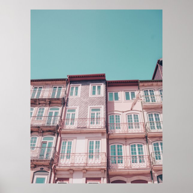 FLERA ROSA HOUSES with GLASS WINDOWS Poster (Framsidan)