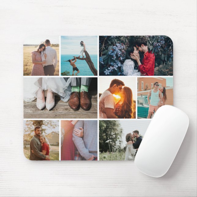 Flera snapshots bildar en parbildskollage musmatta (Med mus)