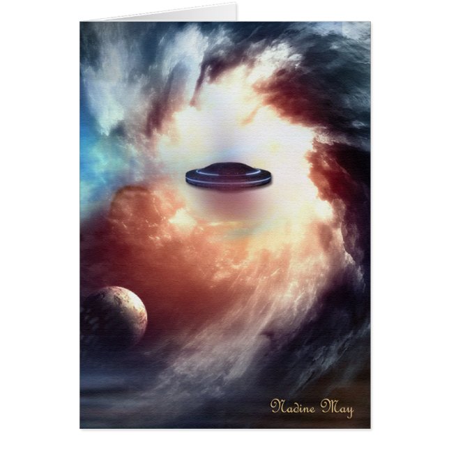 Flerdimensionella världar hälsningskort (Framsidan)