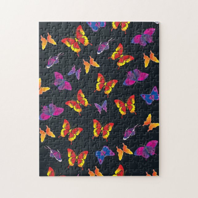 Flerfaldiga Färg Butterflies Pussel (Vertikal)