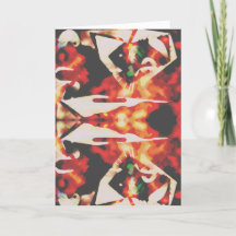 Flerfärgad Abstrakt Blommor i svart röd Gult C