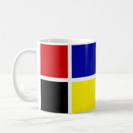Flerfärgad Abstrakt Geometrisk Form Kaffemugg