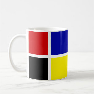Flerfärgad Abstrakt Geometrisk Form Kaffemugg
