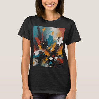 Flerfärgad Abstrakt Konst T-shirt