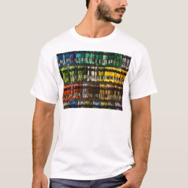 Flerfärgad Abstrakt Vävnad T-shirt