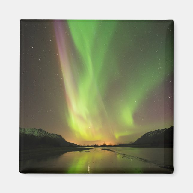 Flerfärgad Aurora Magnet (Framsidan)