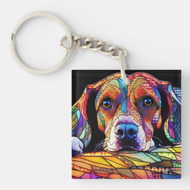 Flerfärgad Beagle Hund 178 (Framsidan)