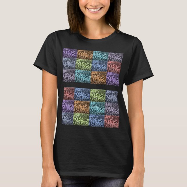Flerfärgad Blommigt - skiva T Shirt (Framsida)