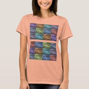Flerfärgad Blommigt - skiva T Shirt