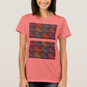 Flerfärgad Blommigt - skiva T Shirt