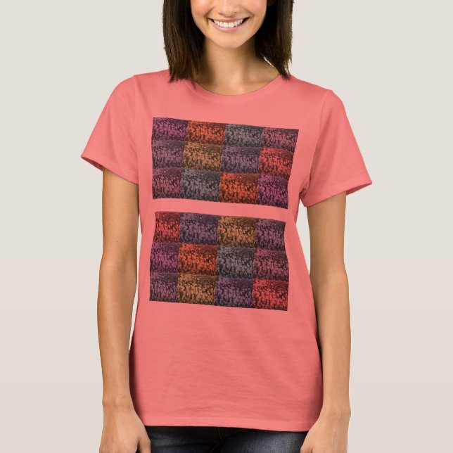 Flerfärgad Blommigt - skiva T Shirt (Framsida)