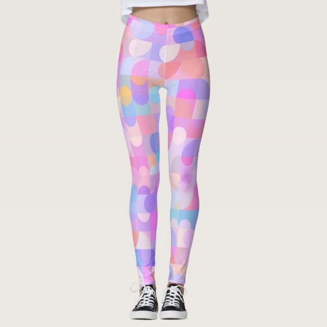 Flerfärgad Boho-mönster Leggings (Framsida)