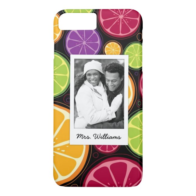 Flerfärgad Citrus | Lägg Till Ditt Foto Case-Mate iPhone Skal (Baksida)