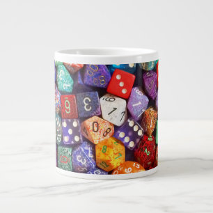 flerfärgad dice jumbo mugg
