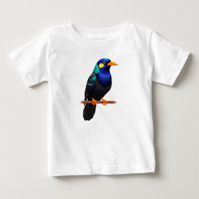 Flerfärgad exotisk fågel t shirt (Framsida)