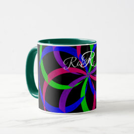 Flerfärgad figur 8 Geometrisk kaffemugge Mugg
