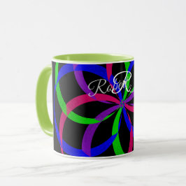 Flerfärgad figur 8 Geometrisk kaffemugge Mugg