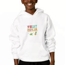 Flerfärgad frukt ninja bokstavsdesign