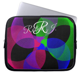 Flerfärgad geometrisk fusionselektronikväska laptop fodral