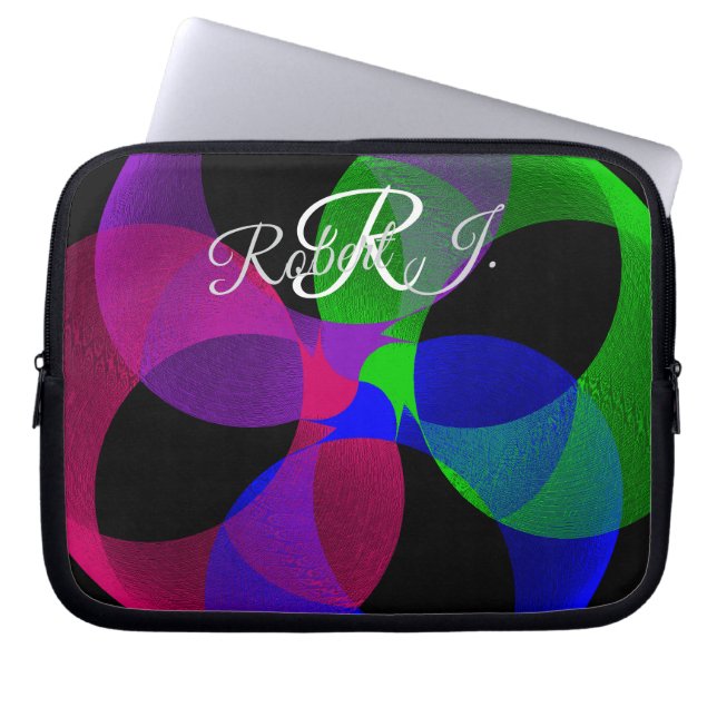 Flerfärgad geometrisk fusionselektronikväska laptop fodral (Framsidan)