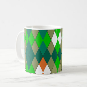 Flerfärgad geometrisk mönster romber minimalism kaffemugg