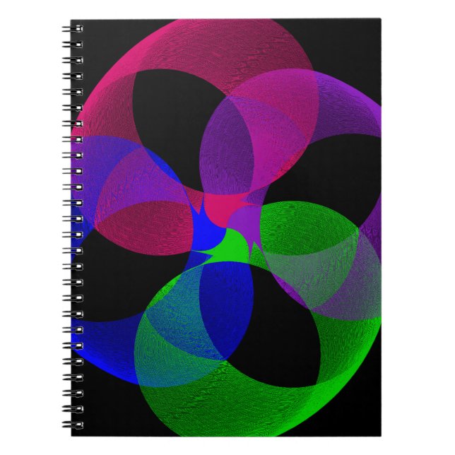 Flerfärgad geometrisk spiral anteckningsbok (Framsidan)