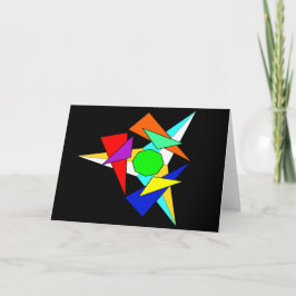 Flerfärgad geometrisk stjärnsprängning kort