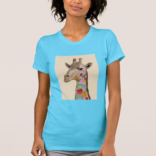 Flerfärgad giraffe t shirt (Framsida)
