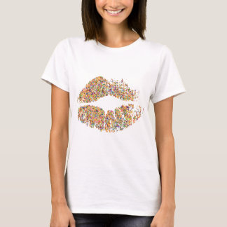 Flerfärgad Glitterläpp Tee