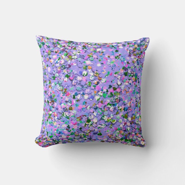 Flerfärgad Grit Glitter Kudde (Framsida)