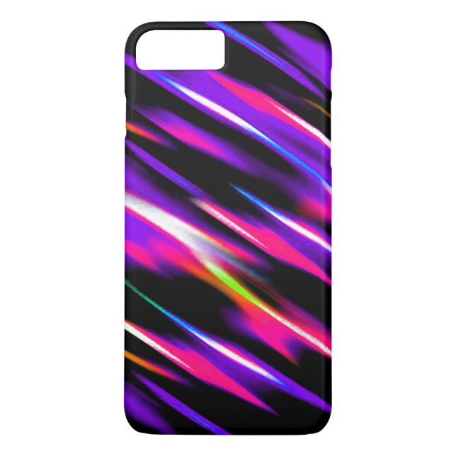 Flerfärgad Hett i segmenterad neonrandig, strimlad Case-Mate iPhone Skal (Baksida)
