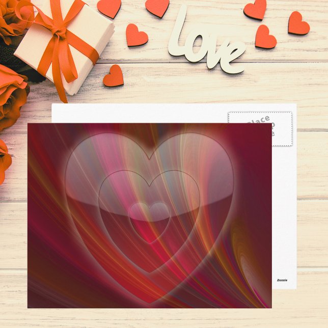 Flerfärgad hjärtpostkort vykort (Multi-Colored Heart Postcard)