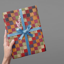 Flerfärgad indisk färgad utskrift av färgad utskri presentpapper